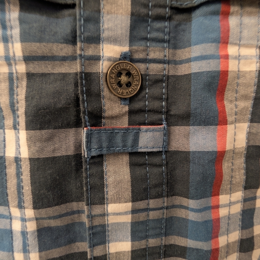 Wrangler Men's Multicolor Plaid Button Down Shirt - Picture 4 of 10